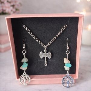 Warrior Of The Roots • Silver Tree of Life Jewelry Set